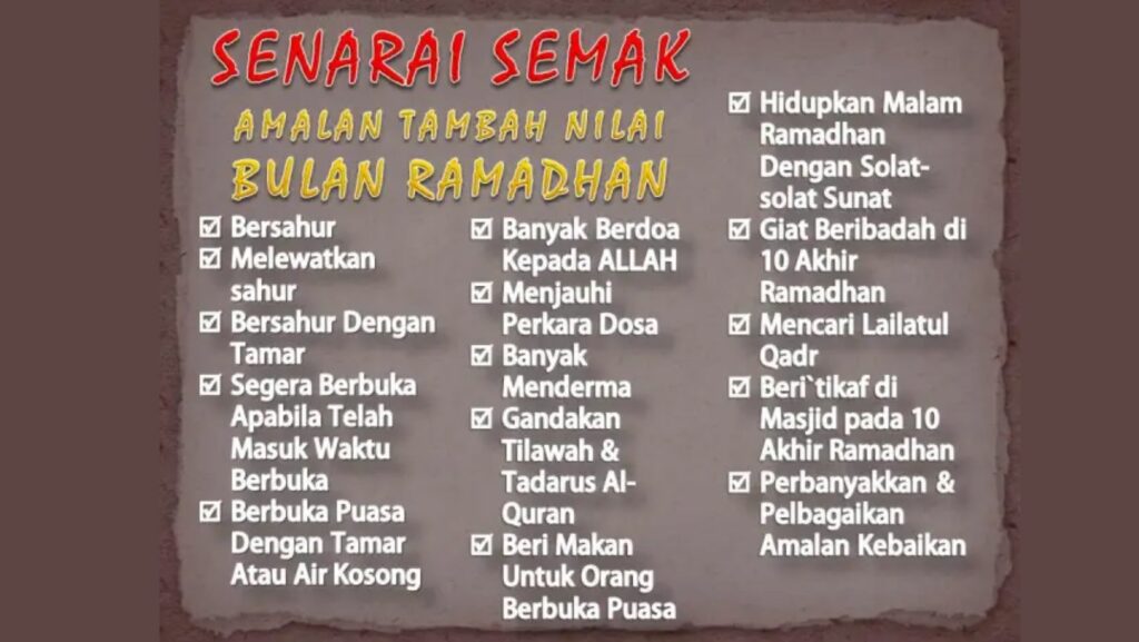 Senarai Amalan Sunnah 2