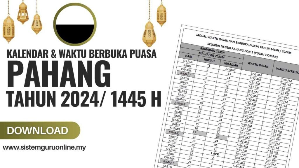 Waktu Berbuka Puasa 2024 Pahang