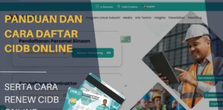 Cara Daftar CIDB Online