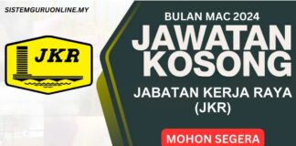Pengambilan Jawatan Kosong JKR Mac 2024 jawatan kosong jkr mac 2024