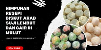 Himpunan Resepi Biskut Arab Suji Lembut dan Cair di Mulut Resepi Biskut Arab