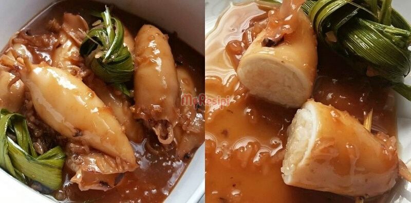 resipi ketupat sotong kelantan