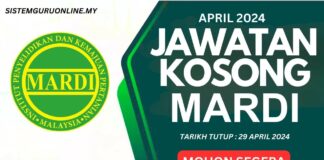 Pengambilan Jawatan Kosong MARDI April 2024 JAWATAN KOSONG MARDI APRIL 2024