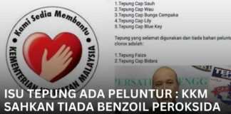 Bahaya? Benzoil Peroksida Dalam Tepung Tidak Melebihi Paras Ditetapkan KKM benzoil peroksida dalam tepung