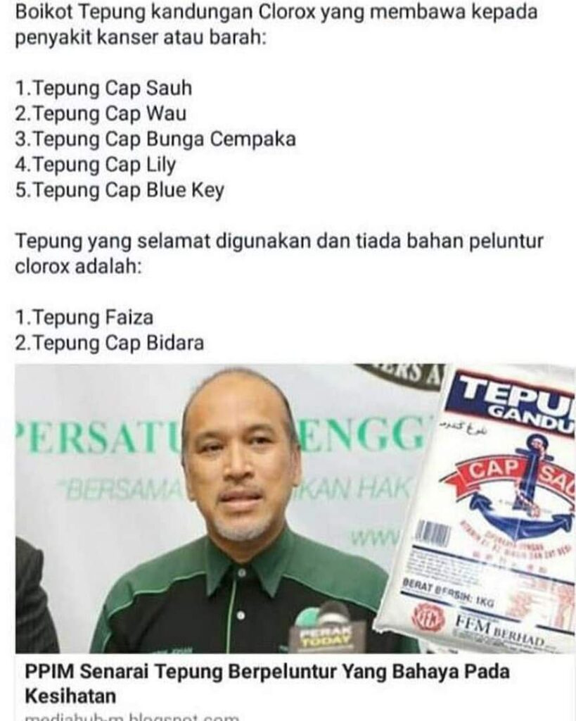 benzoil peroksida dalam tepung