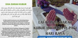 Lafaz Doa Ziarah Kubur Ibu Bapa di Pagi Hari Raya