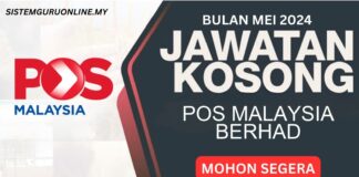 Makluman Jawatan Kosong POS Malaysia Mei 2024 Latest JAWATAN KOSONG POS MALAYSIA MEI 2024