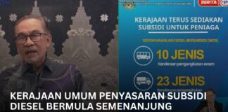 Kerajaan Umum Penyasaran Subsidi Diesel Bermula Semenanjung, Sabah dan Sarawak Terkecuali