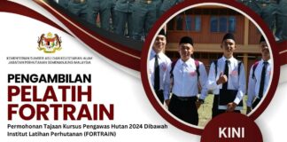 Permohonan Tajaan Kursus Pengawas Hutan 2024 Dibawah Institut Latihan Perhutanan (FORTRAIN)