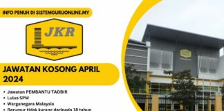 Makluman Jawatan Kosong JKR Jun 2024 yang Dibuka Hingga 1 Julai 2024 JAWATAN KOSONG JKR JUN 2024