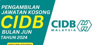 Makluman Jawatan Kosong CIDB Jun 2024 untuk Permohonan