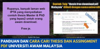 Panduan dan Cara Cari Thesis dan Assingment PDF Universiti Awam Malaysia Serta 43 Senarai Laman Web Thesis Quality Panduan dan Cara Cari Thesis dan Assingment PDF Universiti Awam Malaysia