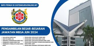 jawatan mbsa jun 2024