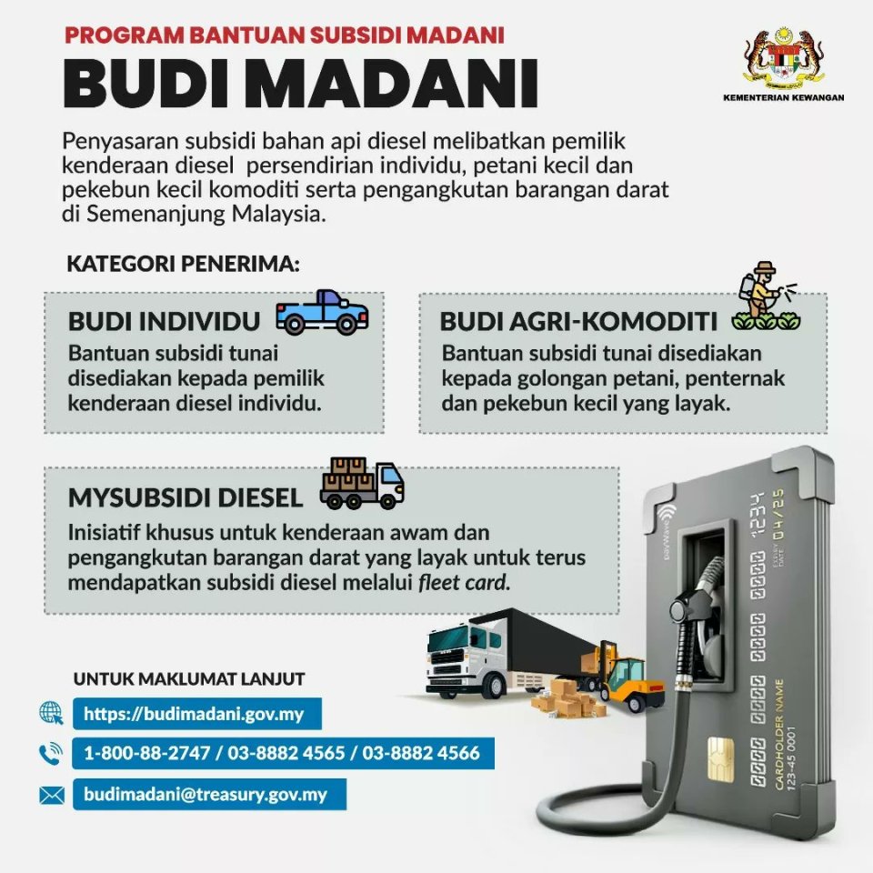 Cara Permohonan Bantuan Subsidi Diesel BUDI MADANI Bagi Rakyat Malaysia 3 permohonan bantuan subsidi diesel