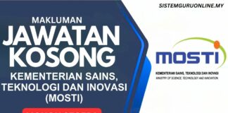 Hebahan Jawatan Kosong MOSTI Julai 2024 Jawatan Kosong MOSTI Julai 2024