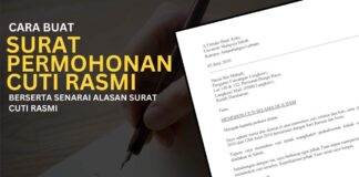 Cara Buat Surat Rasmi Permohonan Cuti dan Alasan Surat Permohonan Cuti Cara Buat Surat Rasmi Permohonan Cuti dan Alasan Surat Permohonan Cuti