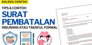 Contoh Surat Pembatalan Insurans Atau Takaful Serta Cara Batal Insurans Atau Takaful