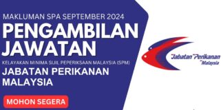 Makluman Ambilan Jawatan Jabatan Perikanan Malaysia September 2024 Jawatan Jabatan Perikanan Malaysia September 2024