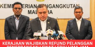 Kerajaan Wajibkan Refund Pelanggan Penerbangan Lewat Lebih Lima Jam Kerajaan Wajibkan Refund Pelanggan Penerbangan Lewat Lebih Lima Jam
