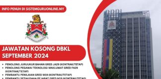 Pengambilan Jawatan DBKL September 2024 untuk Rakyat Malaysia Pengambilan Jawatan DBKL September 2024 untuk Rakyat Malaysia