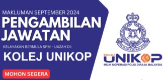 Pengambilan Jawatan UNIKOP September 2024