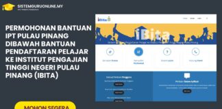 Permohonan Bantuan IPT Pulau Pinang Dibawah Bantuan Pendaftaran Pelajar Ke Institut Pengajian Tinggi Negeri Pulau Pinang (IBITA)