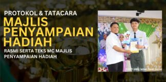 Protokol Tatacara Majlis Penyampaian Hadiah Rasmi Sekolah, Jabatan dan Pejabat Serta Teks MC Majlis Penyampaian Hadiah