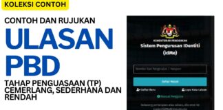 Senarai Contoh Ulasan PBD dan Penerangan Tahap Penguasaan PBD