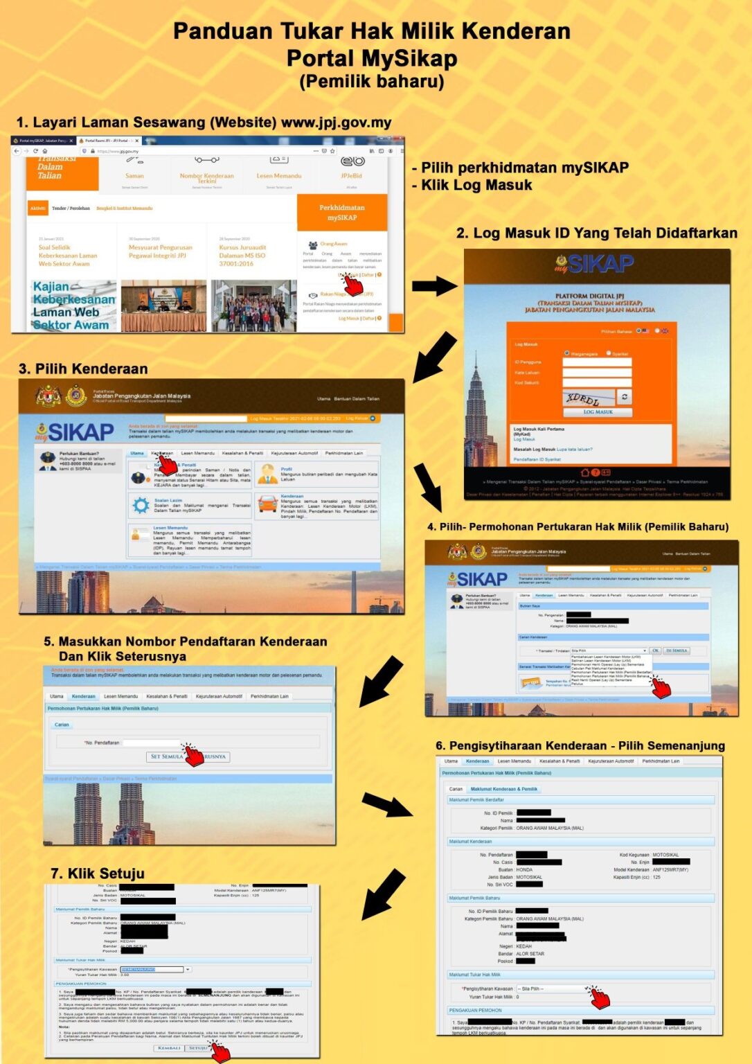 3 Cara Tukar Nama Motor Online, JPJ Dan Agensi