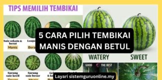 5 Cara Pilih Tembikai Manis Dengan Betul