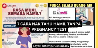 7 Cara Nak Tahu Hamil Tanpa Pregnancy Test
