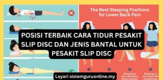 Posisi Terbaik Cara Tidur Pesakit Slip Disc dan Jenis Bantal untuk Pesakit Slip Disc
