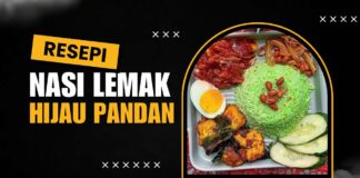 Resepi Cara Buat Nasi Lemak Pandan Hijau