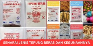 Senarai Jenis Tepung Beras dan Kegunaannya Dalam Masakan Senarai Jenis Tepung Beras dan Kegunaannya Dalam Masakan