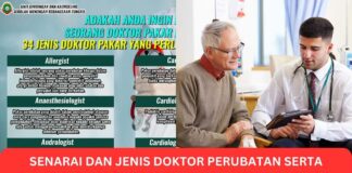 Senarai dan Jenis Doktor Perubatan Serta Tugas-Tugas Senarai dan Jenis Doktor Perubatan Serta Tugas-Tugas