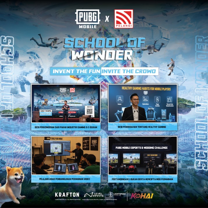 Sertai Program Pelangi X PUBG Mobile: School Of Wonder! Info Baucar Buku, e-Sukan dan Sijil Penyertaan Disediakan 3 Program Pelangi X PUBG Mobile School Of Wonder