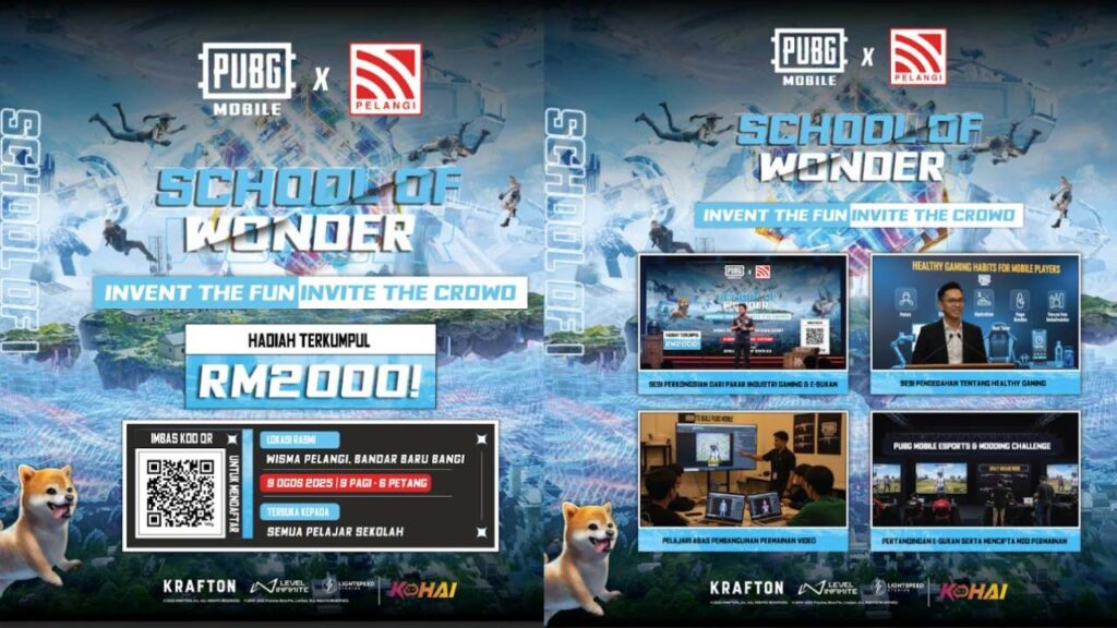Sertai Program Pelangi X PUBG Mobile: School Of Wonder! Info Baucar Buku, e-Sukan dan Sijil Penyertaan Disediakan 1 Program Pelangi X PUBG Mobile School Of Wonder