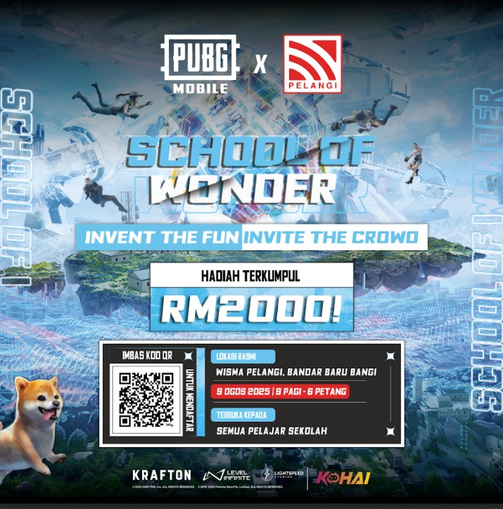 Sertai Program Pelangi X PUBG Mobile: School Of Wonder! Info Baucar Buku, e-Sukan dan Sijil Penyertaan Disediakan 2 Program Pelangi X PUBG Mobile School Of Wonder